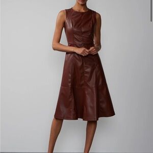 Mocha truffle vegan leather dress NY&Co size XXL